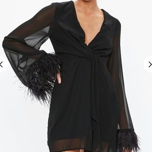 MISSGUIDED SEXY FEATHER DRESS